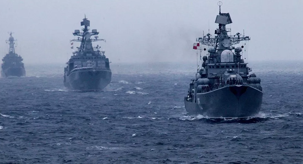 俄舰队在多国海域开启演习 过往船舶注意！