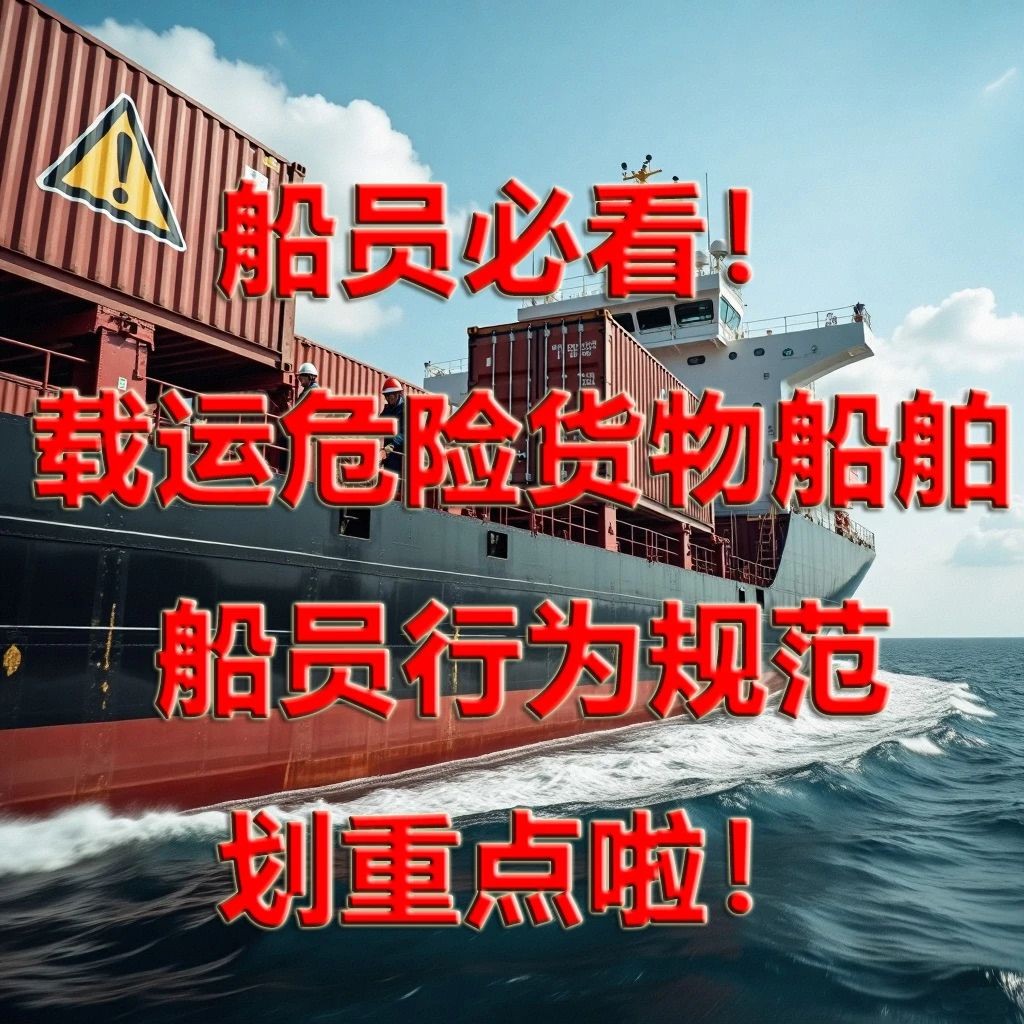 船员必看！载运危险货物船舶船员行为规范划重点啦！